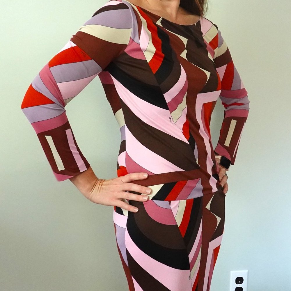 Emilio Pucci Geometric Dress, Sz. 8 (Fits 4-6)